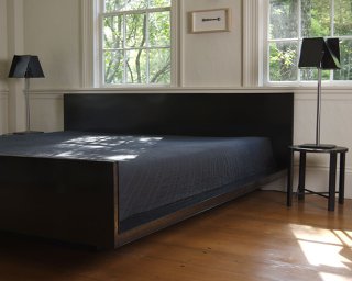 steel wrapped oak bed