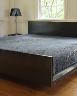 steel wrapped oak bed