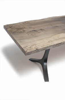 oxidized maple slab table