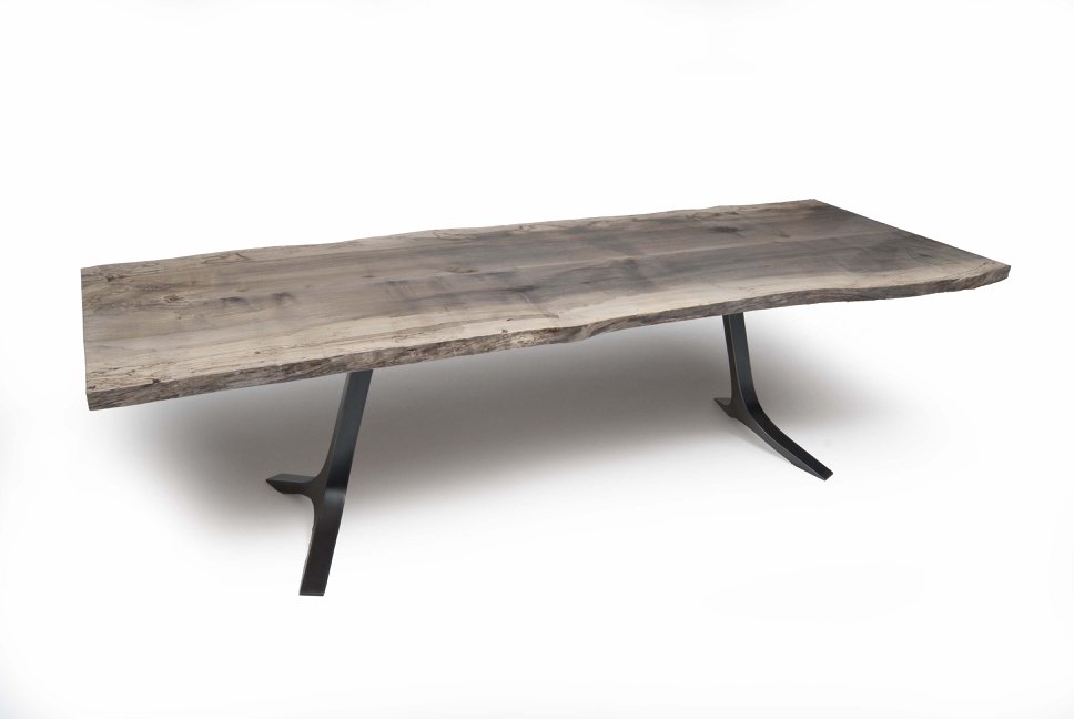 oxidized maple slab table