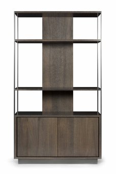 blackened oak bar/bookshelf