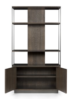 blackened oak bar/bookshelf