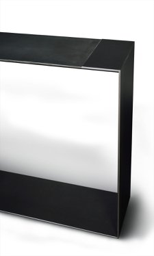 leather/steel console