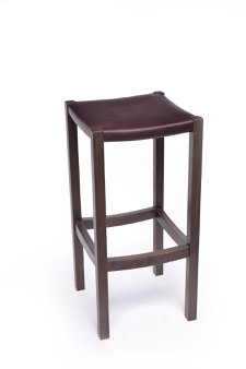 walnut leather stools