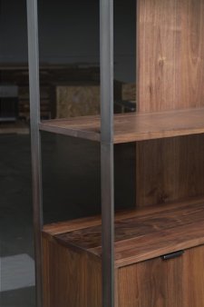 walnut credenza/bookshelf