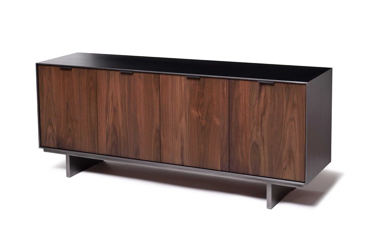 vertical grain 4 door credenza