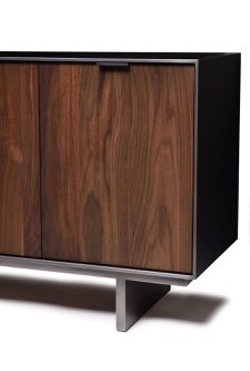 vertical grain 4 door credenza